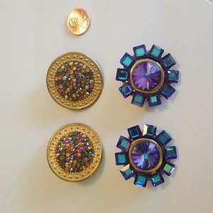 Fit for a QUEEN - 80s Richard Kerr clip earrings - e110